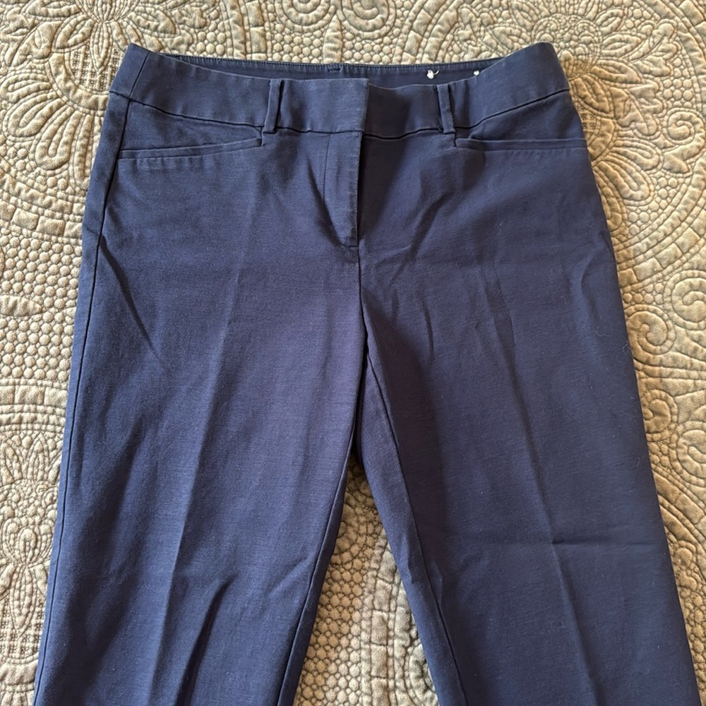Loft Ann Taylor Navy Marisa Riviera Cropped Pants
